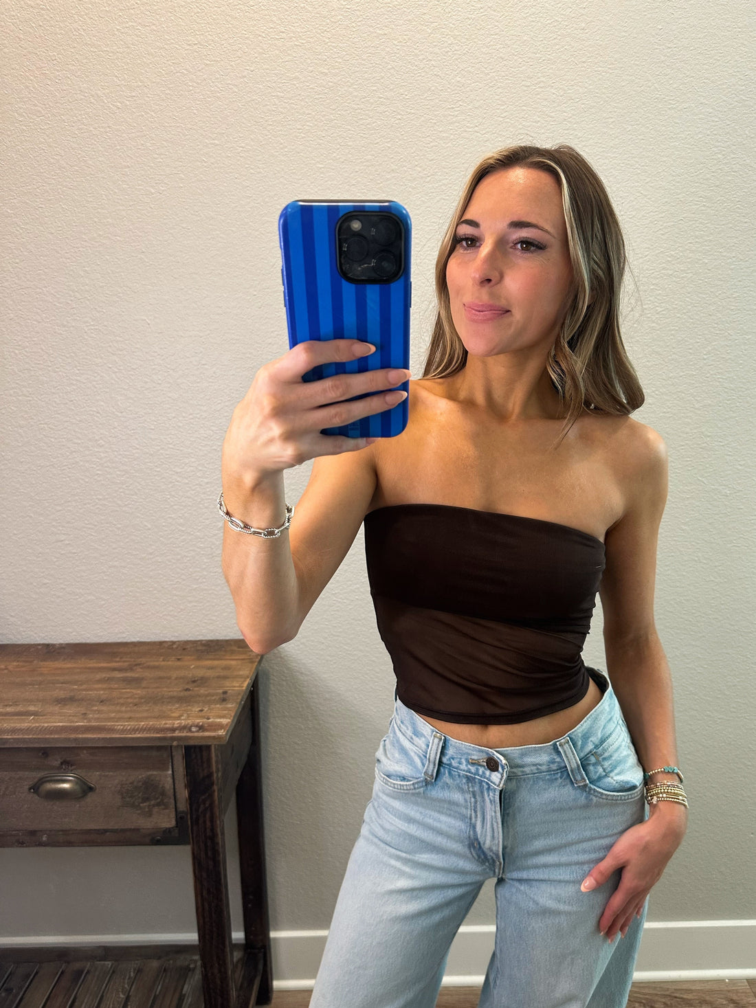 Mesh tube top