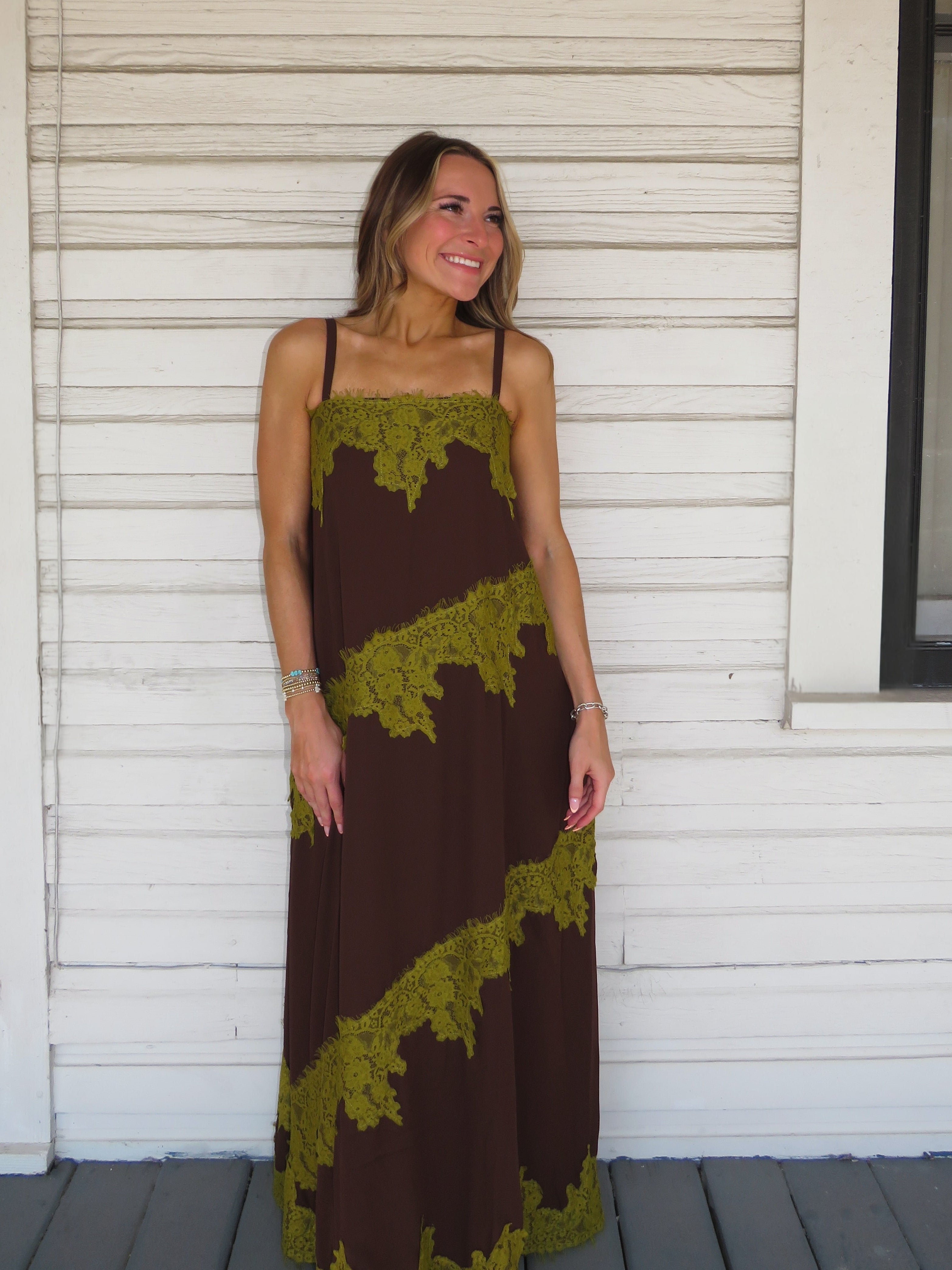 Olive & Mocha Maxi Dress