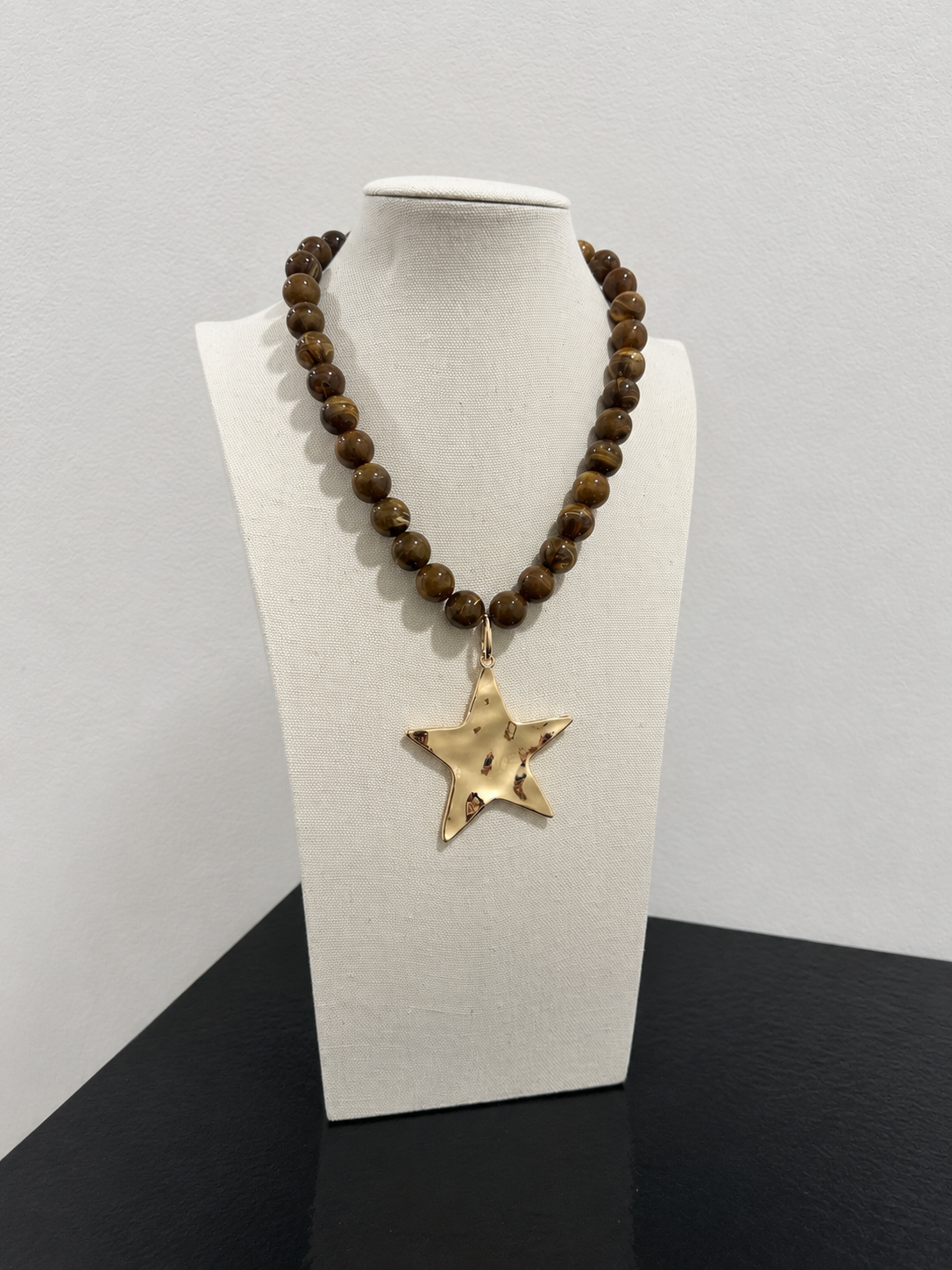 Chunky Brown Star Necklace