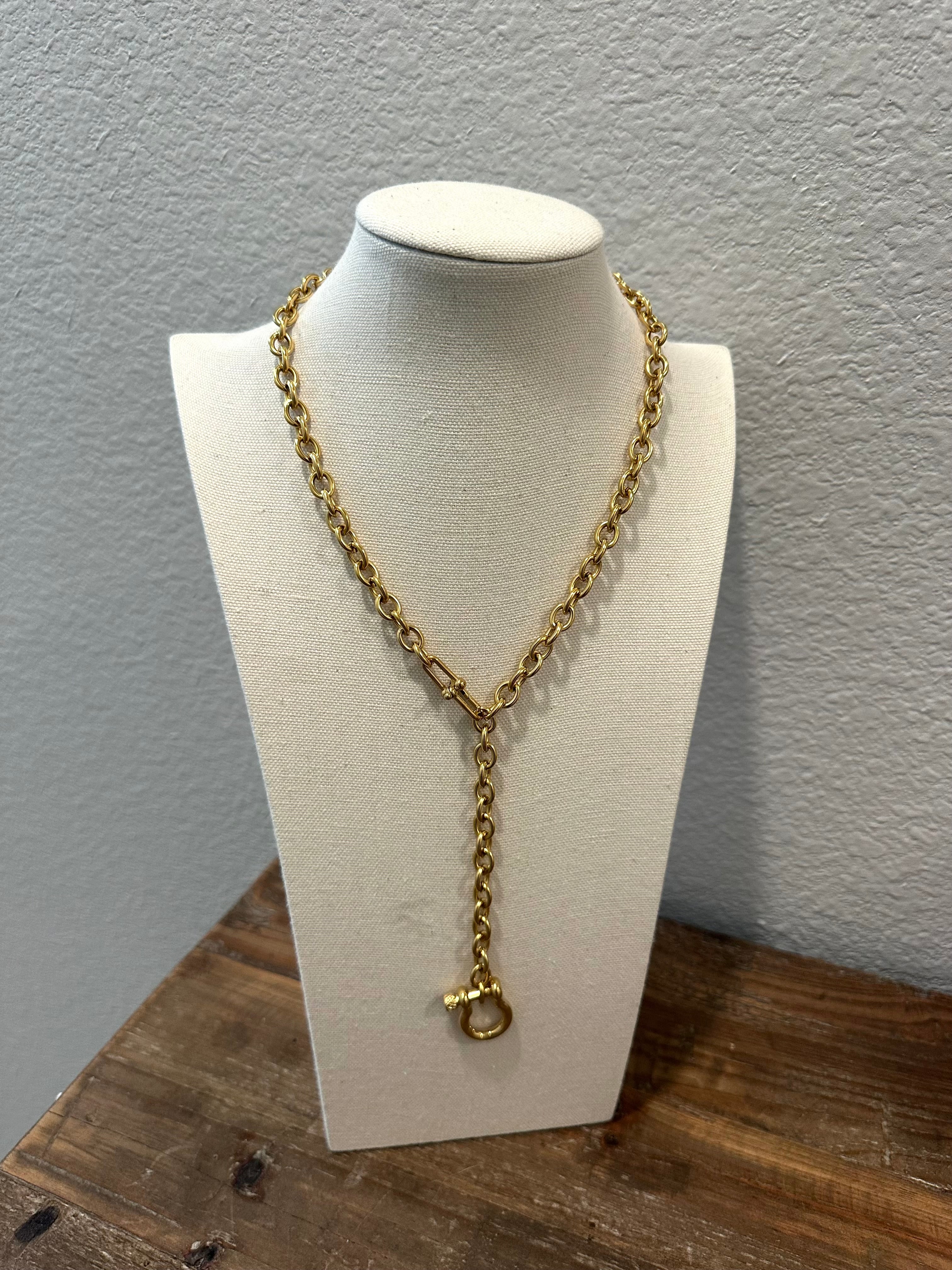 Y Horseshoe Necklace