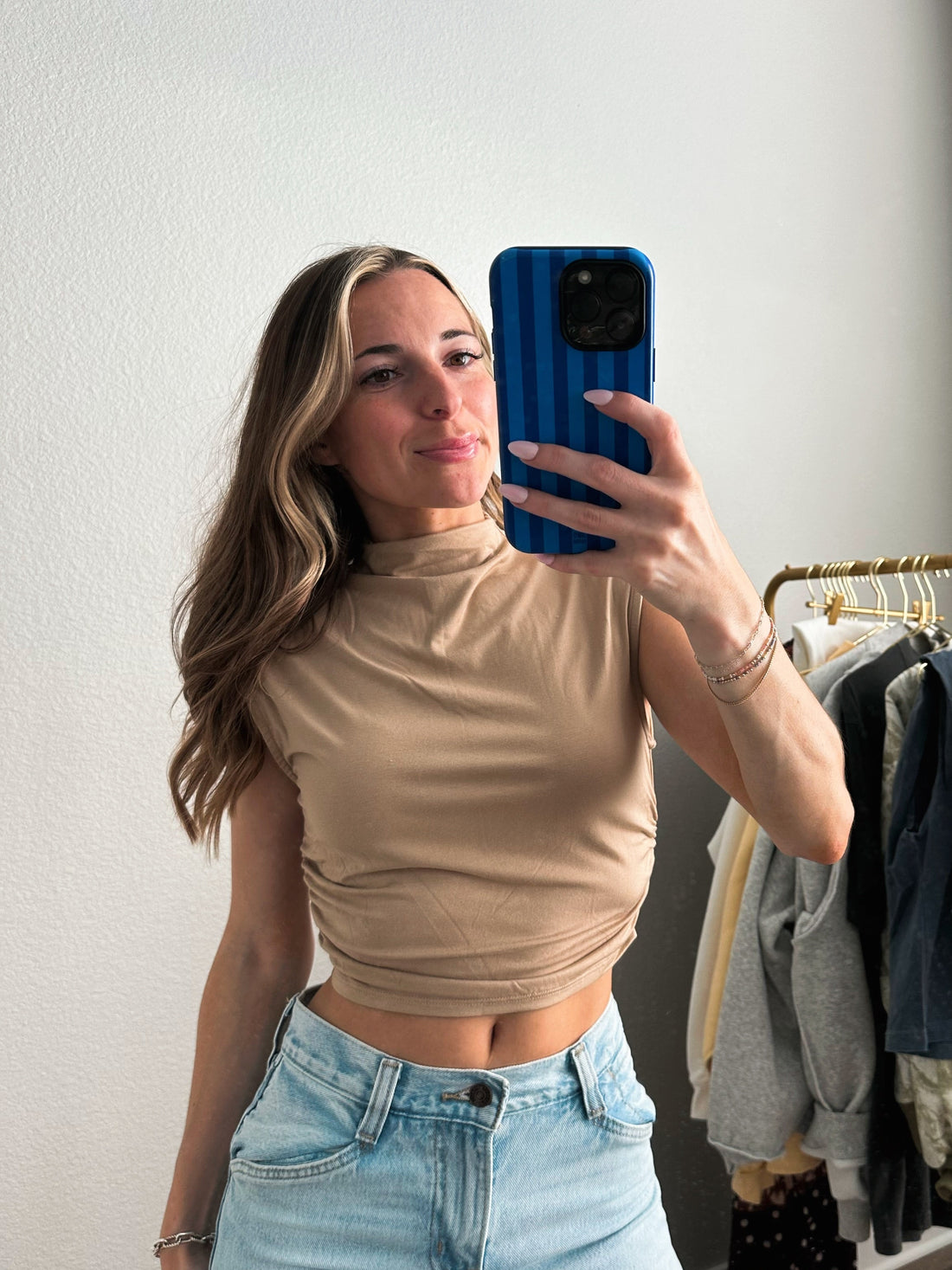 Mock Neck Crop